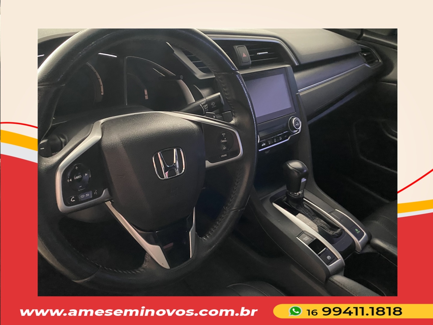 HONDA CIVIC 2.0 16V FLEXONE EX 4P CVT 2018
