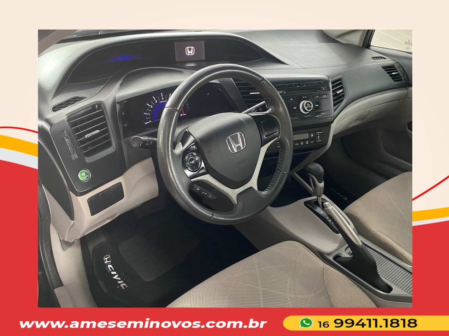 HONDA CIVIC 1.8 LXS 16V FLEX 4P AUTOMÁTICO 2016