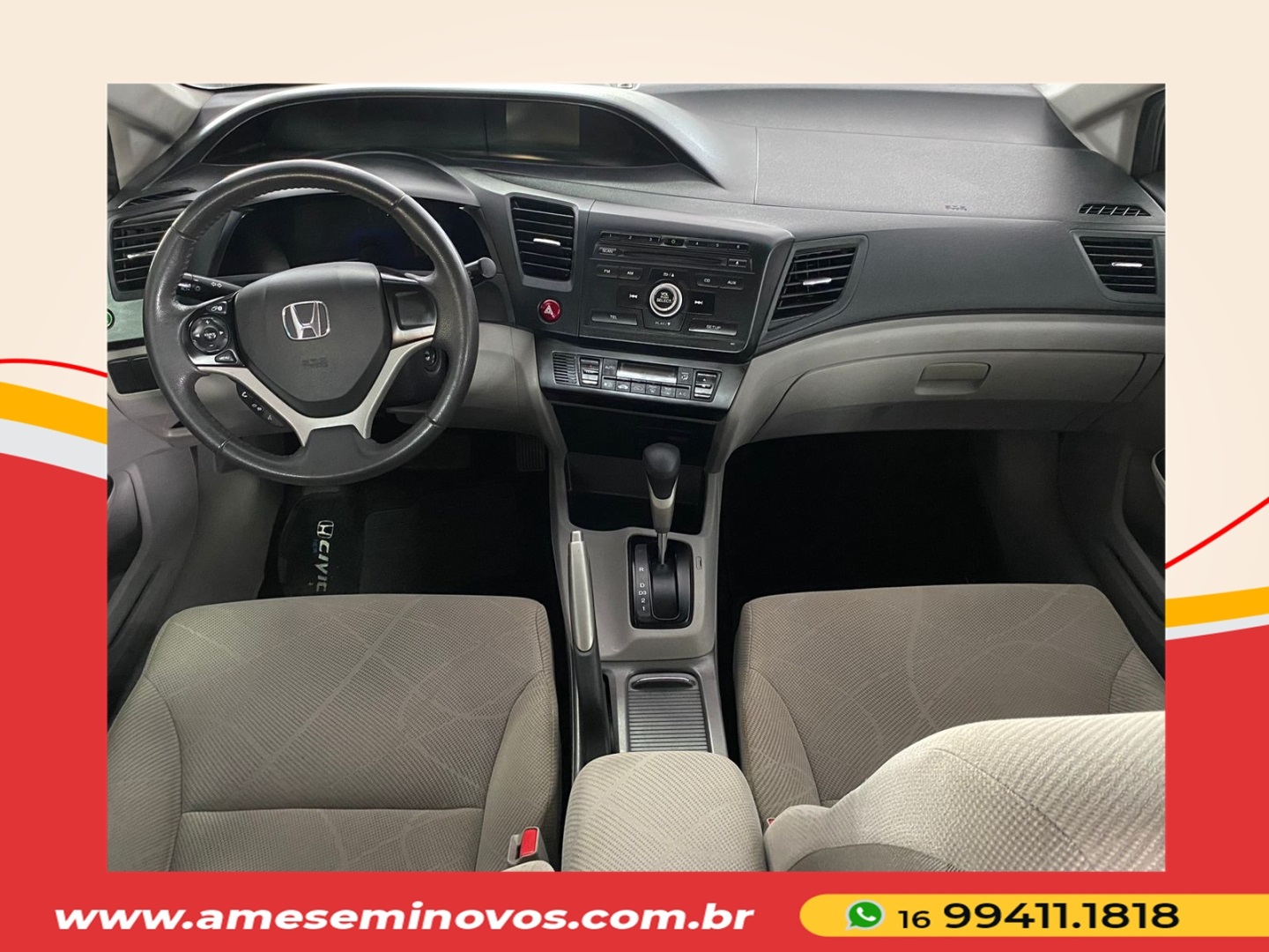HONDA CIVIC 1.8 LXS 16V FLEX 4P AUTOMÁTICO 2016